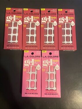 L.A. Colors Pink Gel-Like Press On Nails 13-Pack Sets (6 Packs)